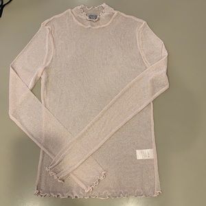 Charlotte Russe Sheer Light Pink Top